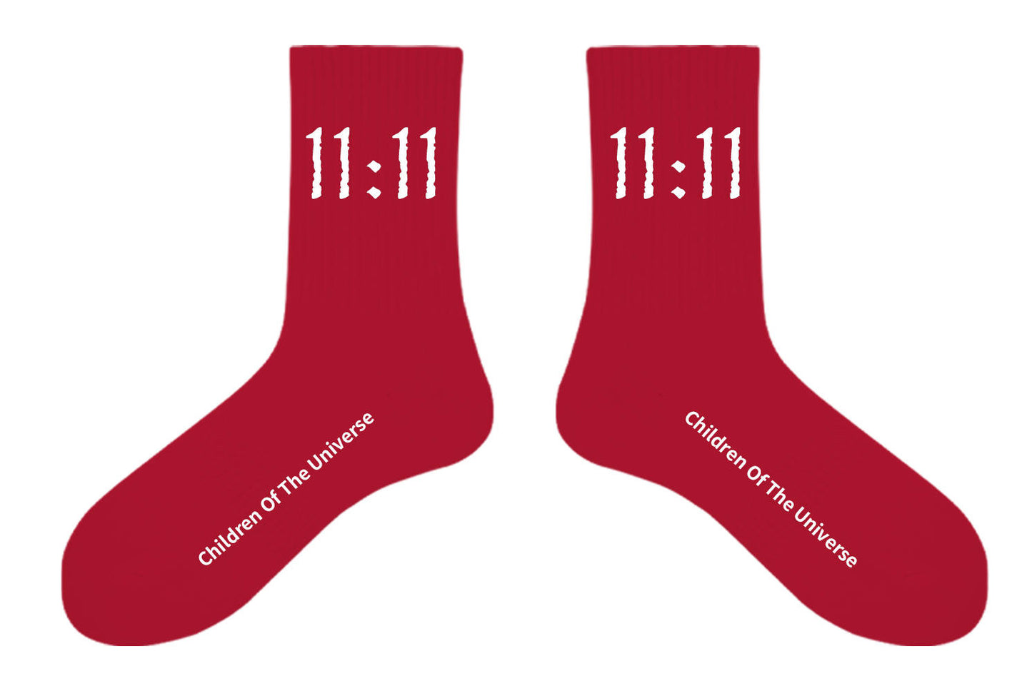 Children of The Universe 11:11 Red Socks